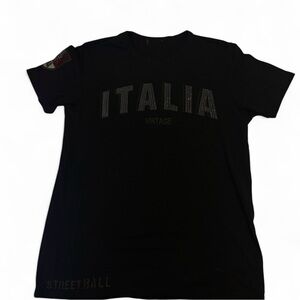 Italia Vintage Black Short Sleeve Tee